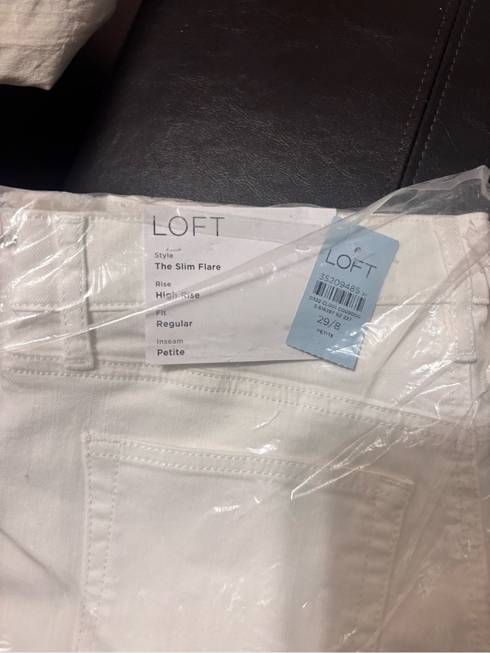 LOFT Slim Flare High-Rise 8 Petite Jeans in White